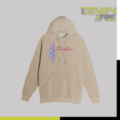 Hand made TATREEZ Hoodie with Metalic Pink Stitching