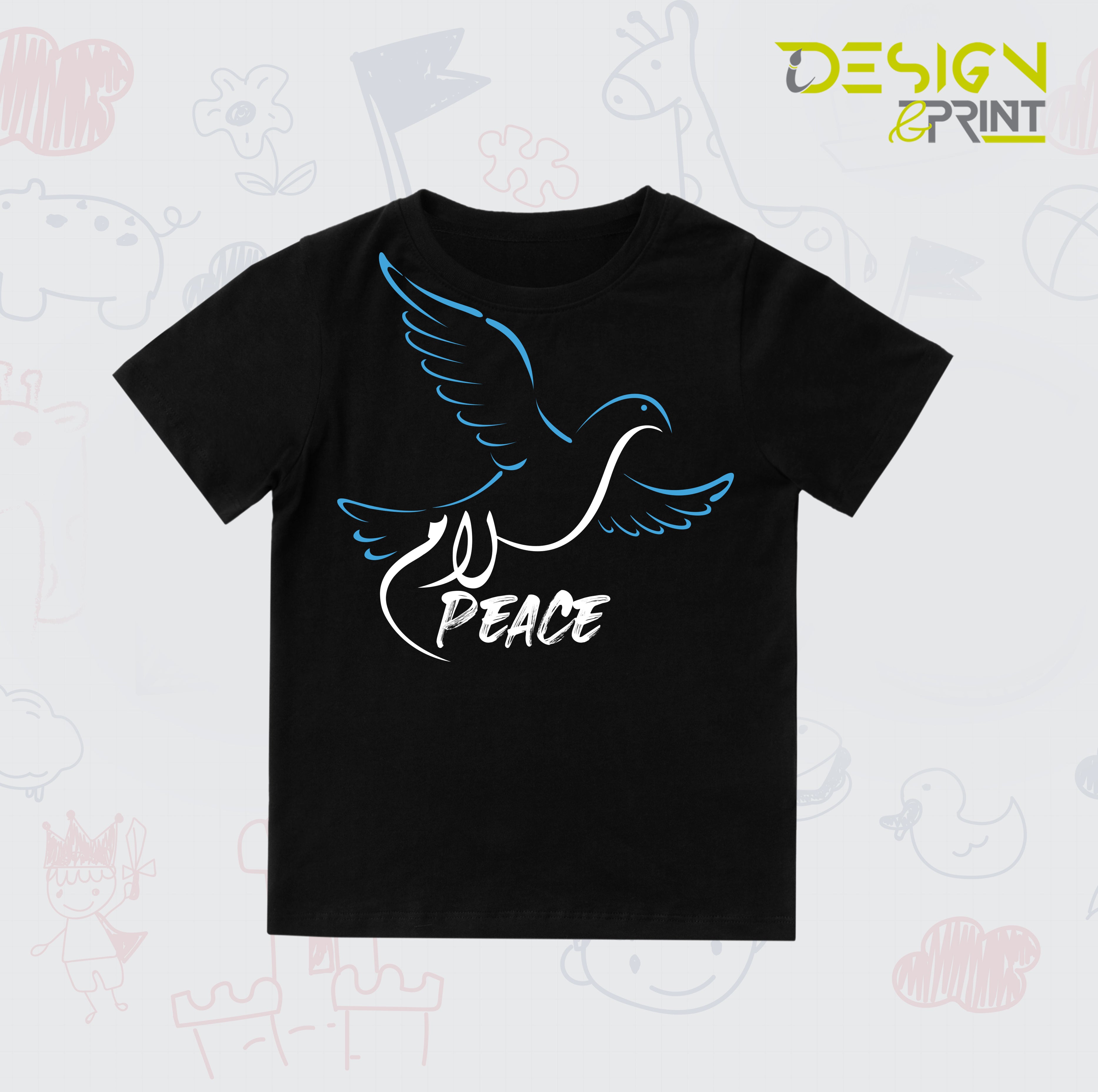 Peace Bird Arabic and English T-Shirt – iDesign and Print